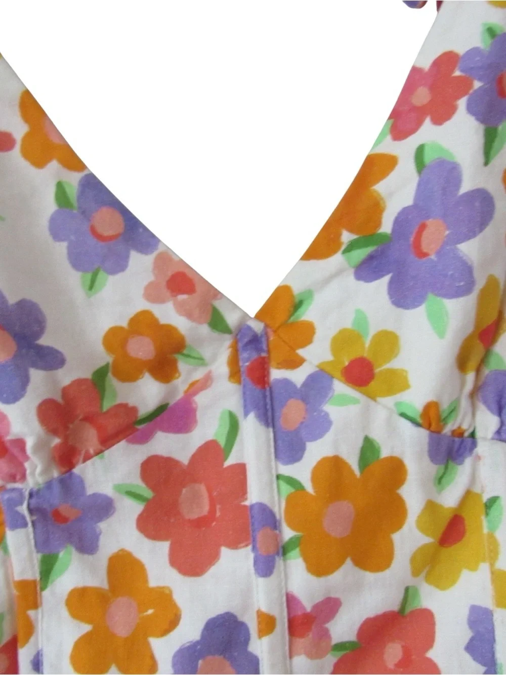 Peppermayo Parisian Life Linen Bustier Crop Top US 6 Floral Blooming Tie Straps - Picture 4 of 9